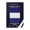 Juego de sábanas Nautica 4 piezas microfibra king diseño azul rey