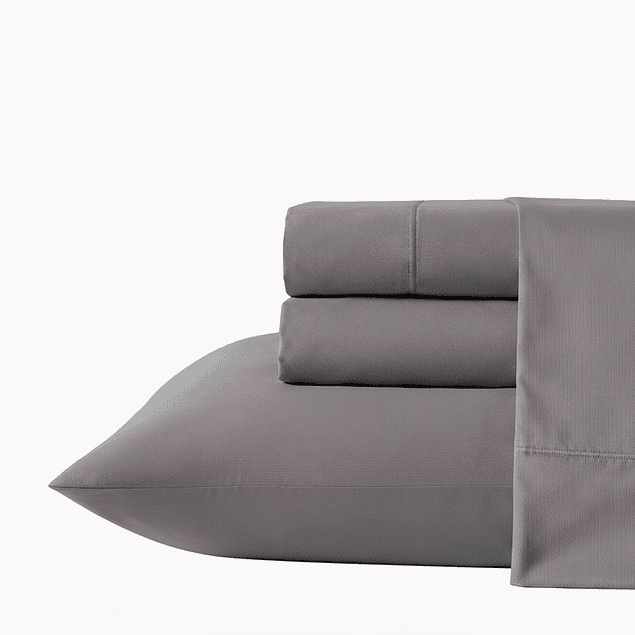 Juego de sábanas Nautica 3piezas microfibra 1,5 plazas plomo