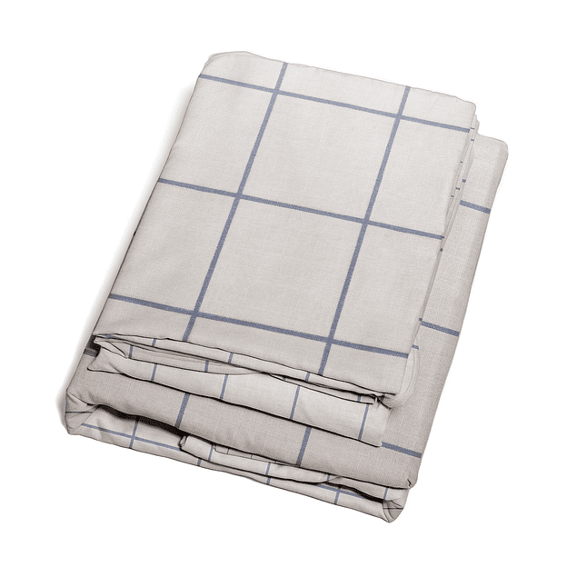 Juego de sábanas Nautica 4 piezas microfibra king diseño a cuadros blanco