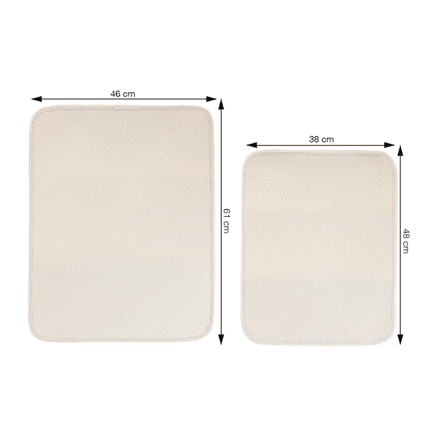 Set de 2 Tapetes de secado Nautica Home alta absorción beige