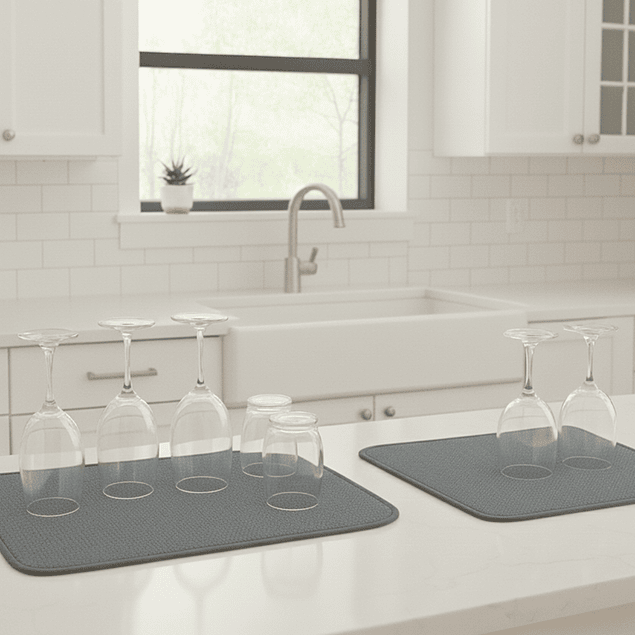 Set de 2 Tapetes de secado Nautica Home alta absorción gris