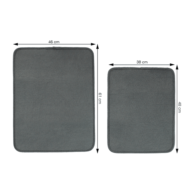 Set de 2 Tapetes de secado Nautica Home alta absorción gris
