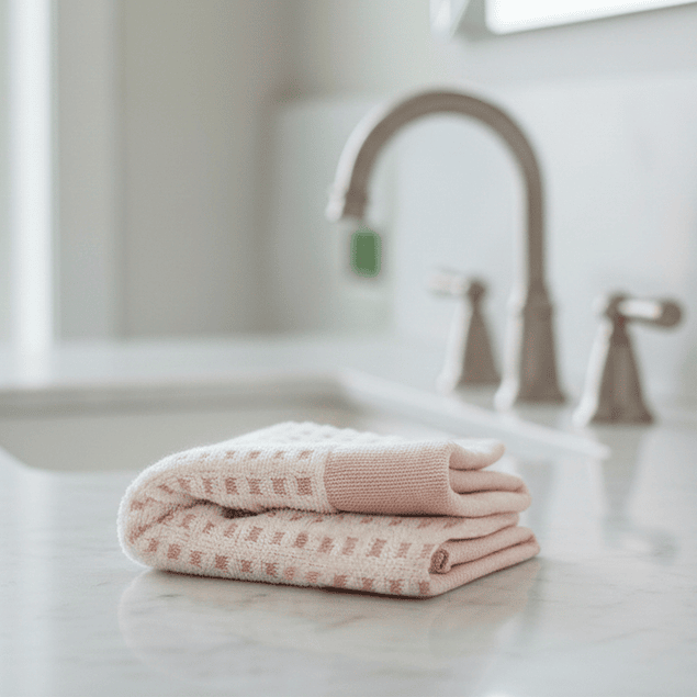 Toalla de cara MARA Nautica Home 30x50cm blanca-rosada