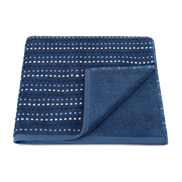 Pack 2 Toallas de Baño Stripe Nautica Home 100% algodón76x137cm azul