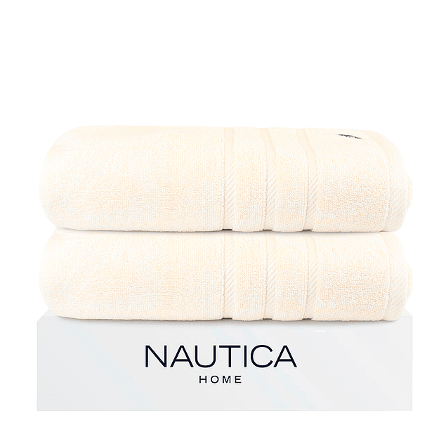 Pack 2 Toallas de Baño Nautica Home 100% algodón 76x137cm beige