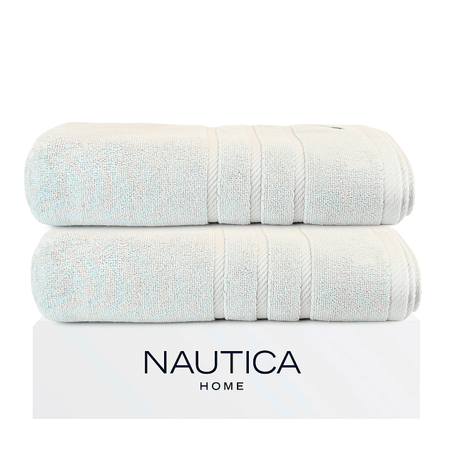 Pack 2 Toallas de Baño Nautica Home 100% algodón 76x137cm gris claro