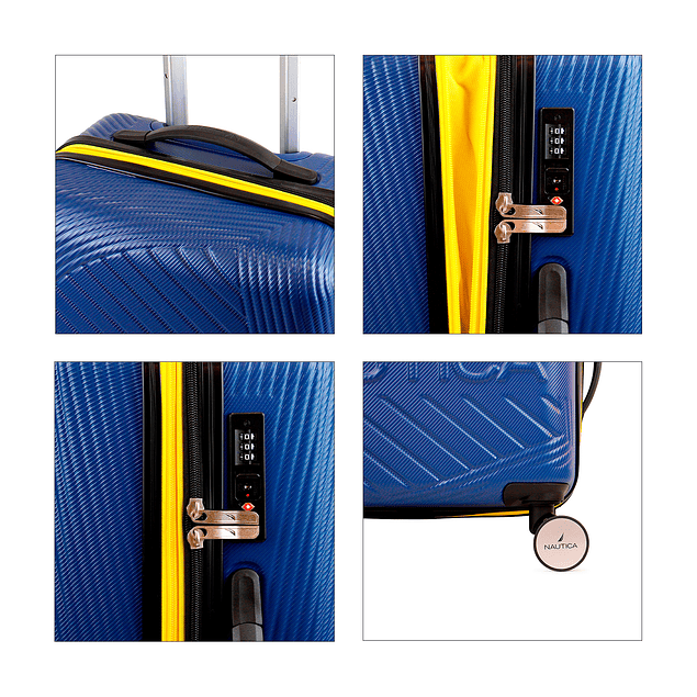 Pack 2 maletas Nautica M+L Bahamas 20kg y 23kg azul