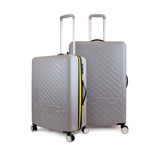 Pack 2 maletas Nautica M+L Bahamas 20kg y 23kg gris