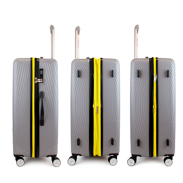 Pack 2 maletas Nautica M+L Bahamas 20kg y 23kg gris