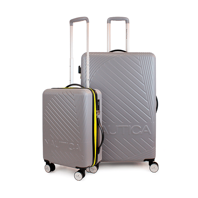 Pack 2 maletas Nautica S+L Bahamas 10kg y 23kg gris