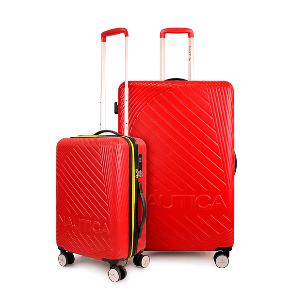 Pack 2 maletas Nautica S+L Bahamas 10kg y 23kg roja