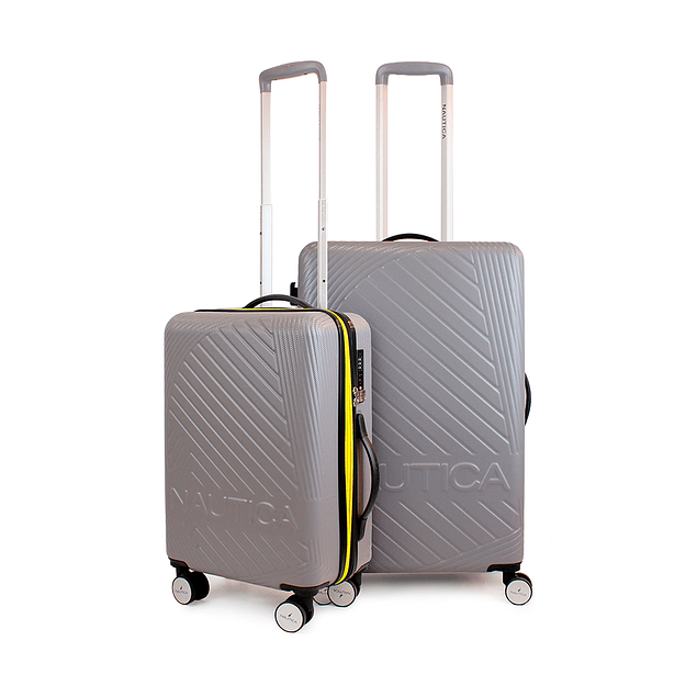 Pack 2 maletas Nautica S+M Bahamas 10kg y 20kg gris