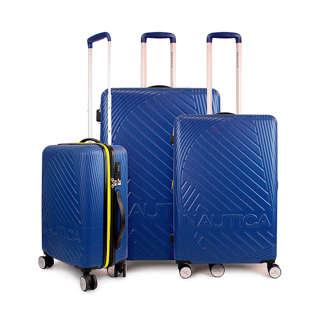 Set de 3 maletas S+M+Nautica Bahamas azul