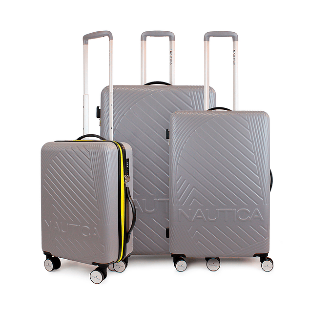 Set de 3 maletas S+M+Nautica Bahamas gris