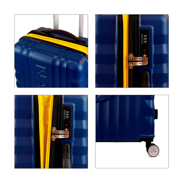 Pack 2 maletas Nautica M+L Polonia 20kg y 23kg azul