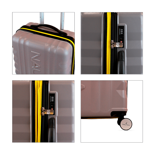 Pack 2 maletas Nautica S+L Polonia 10kg y 23kg gris