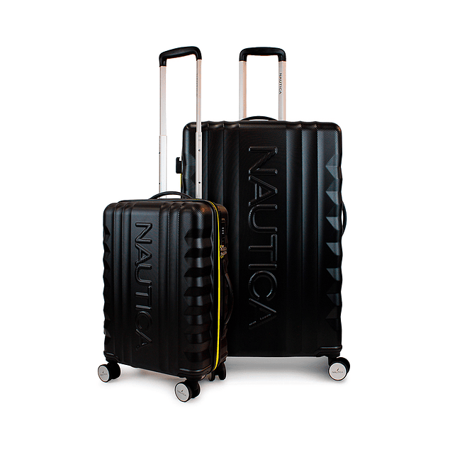 Pack 2 maletas Nautica S+L Polonia 10kg y 23kg negra