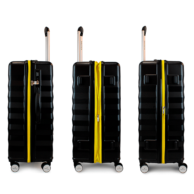 Pack 2 maletas Nautica S+L Polonia 10kg y 23kg negra