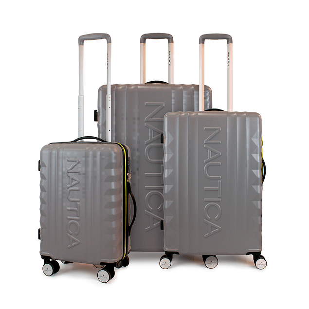Set de 3 maletas S+M+Nautica Polonia gris