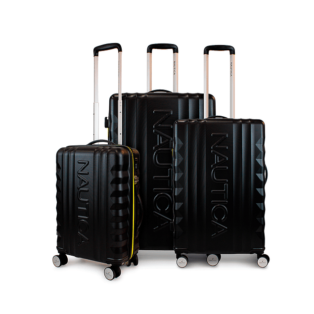 Set de 3 maletas S+M+Nautica Polonia negra