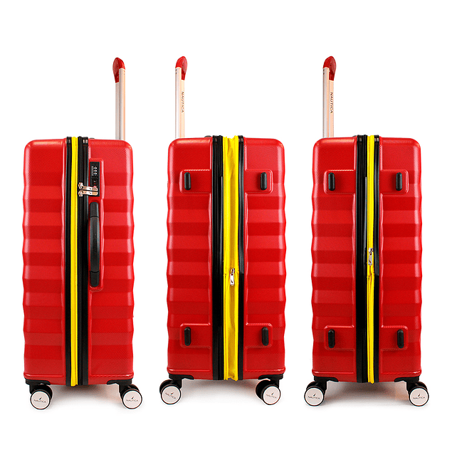 Set de 3 maletas S+M+Nautica Polonia roja
