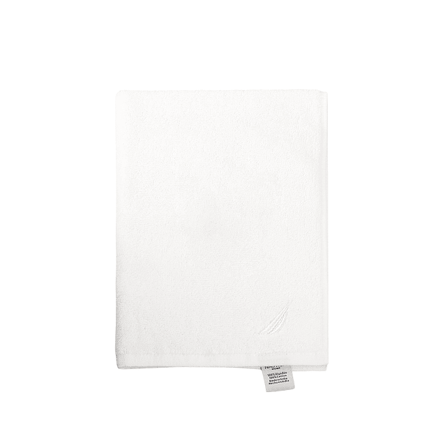 Toalla para manos Nautica 100% algodón textura esponjosa blanca