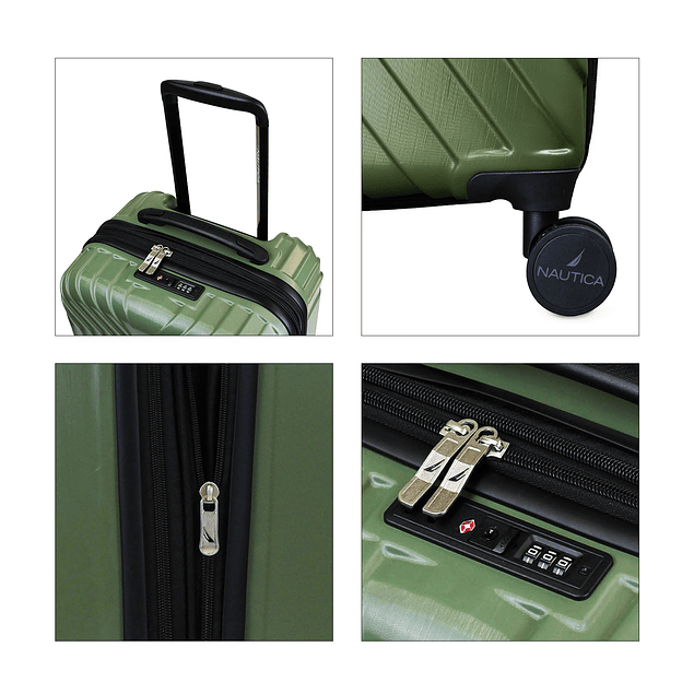 Pack 2 maletas M+L Nautica San Blas 20k verde
