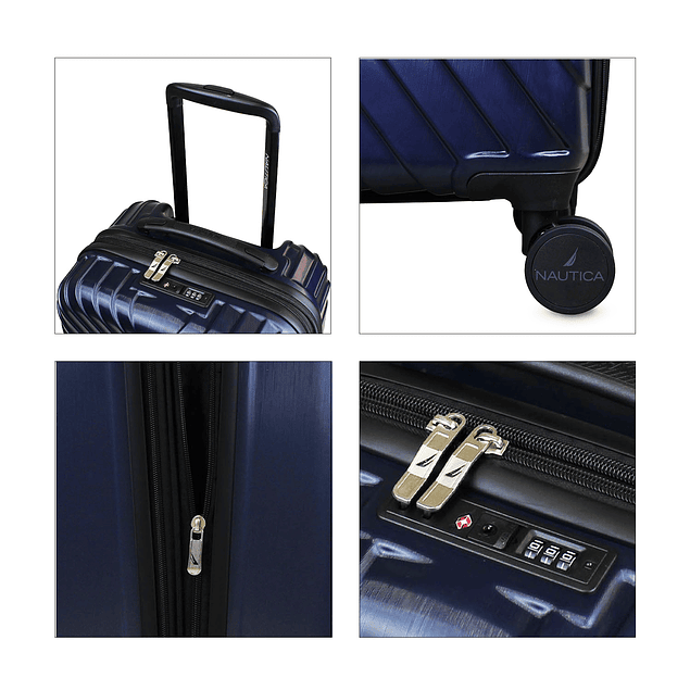Set de 3 maletas S+M+L Nautica San Blas  azul