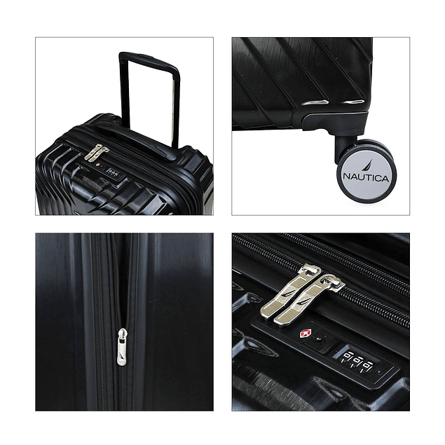 Set de 3 maletas San Blas S+M+L Nautica negro