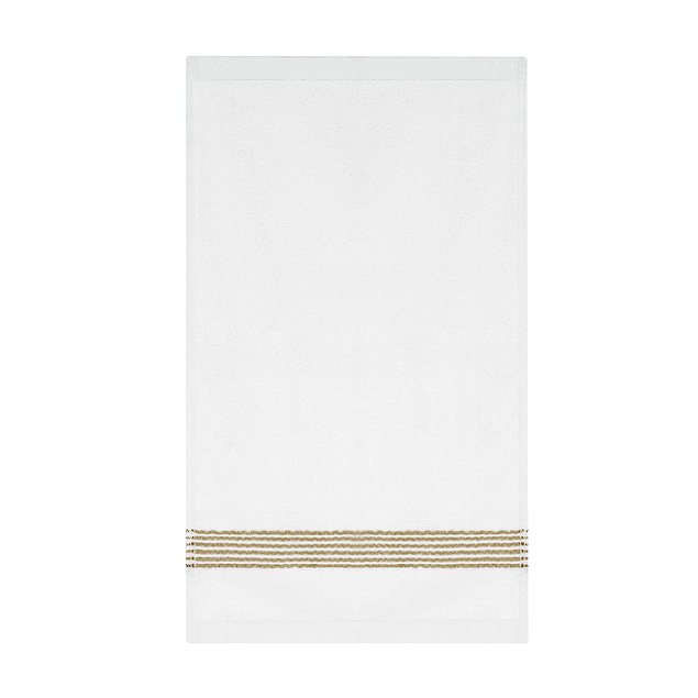 Toalla de cara MAV Nautica 100% algodón suave 30x50cm blanca-verde
