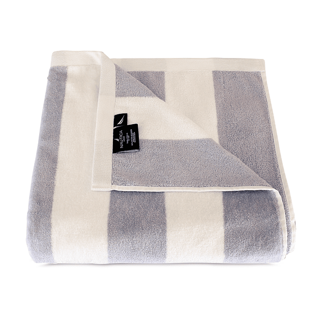 2 Toallas de Playa Nautica Home 100% algodón 163x81cm CABANA gris