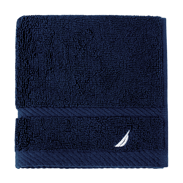 Toalla de cara SIGNATURE Nautica 100% algodón 33x33cm premium Azul marino