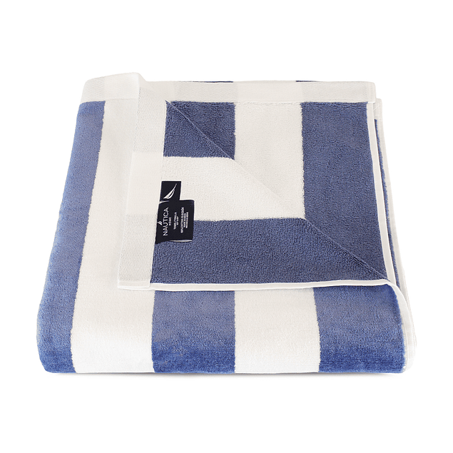 2 Toallas de Playa Nautica Home 100% algodón 163x81cm CABANA azul