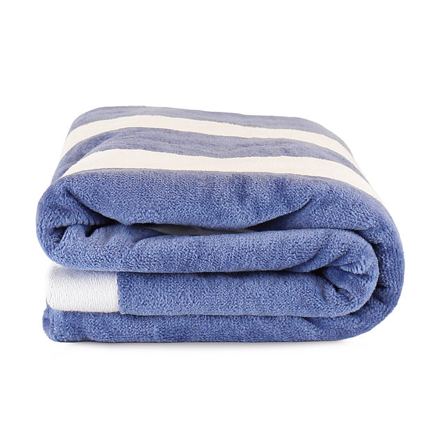 2 Toallas de Playa Nautica Home 100% algodón 163x81cm CABANA azul