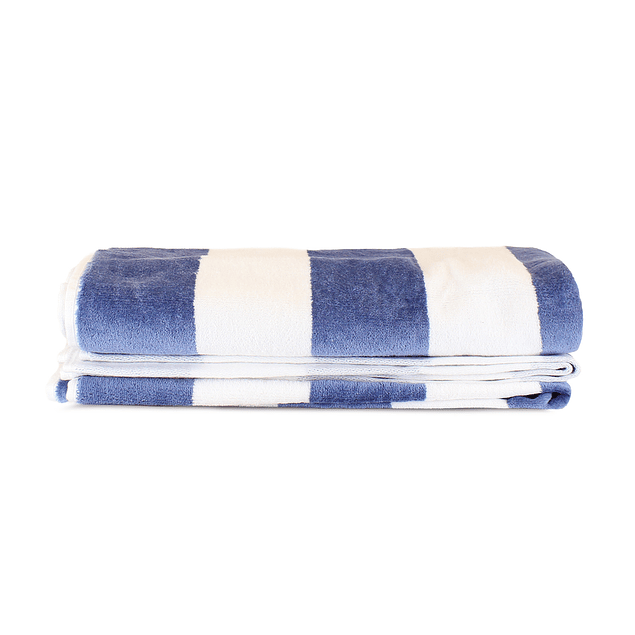 2 Toallas de Playa Nautica Home 100% algodón 163x81cm CABANA azul