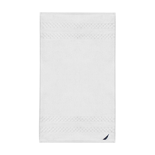Toalla para manos Nautica SIGNATURE 100% algodón suavidad y absorbencia blanca