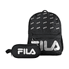 Pack Fila Mochila 16lts Urbanix + Estuche Neceser Spark negro-silver