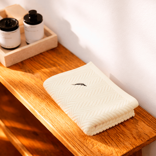 Toalla para manos VIS Nautica 100% algodón alta calidad 30x50cm crema