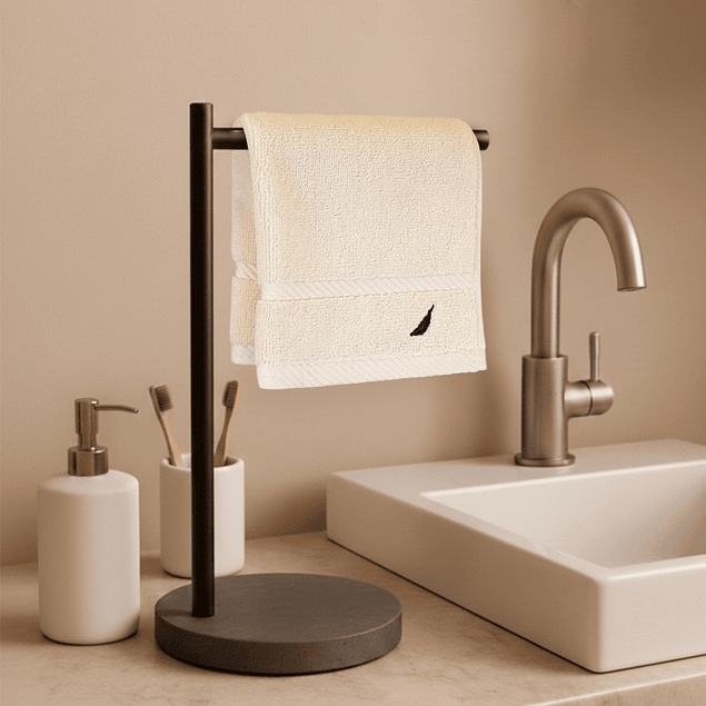 Toalla de cara SIGNATURE Nautica 100% algodón 33x33cm premium beige