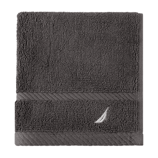 Toalla de cara SIGNATURE Nautica 100% algodón 33x33cm premium gris oscuro