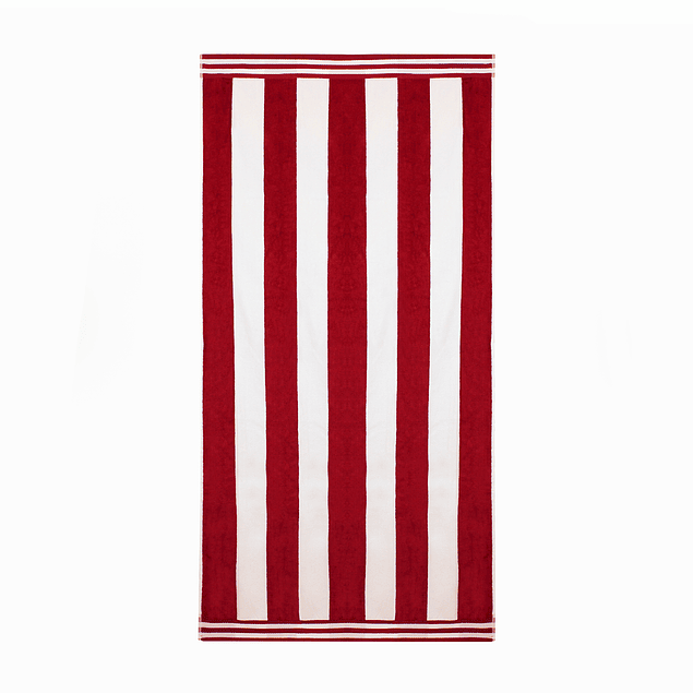 Toalla de playa 100% Algodón 163x81 CABANA roja