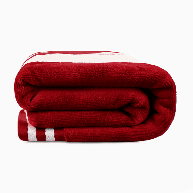 Toalla de playa 100% Algodón 163x81 CABANA roja