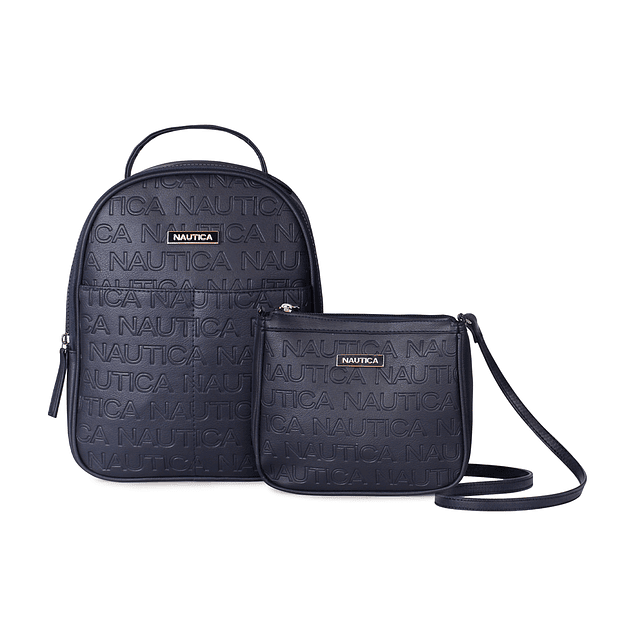Pack Nautica Mochila Queen + Cartera Princess azul