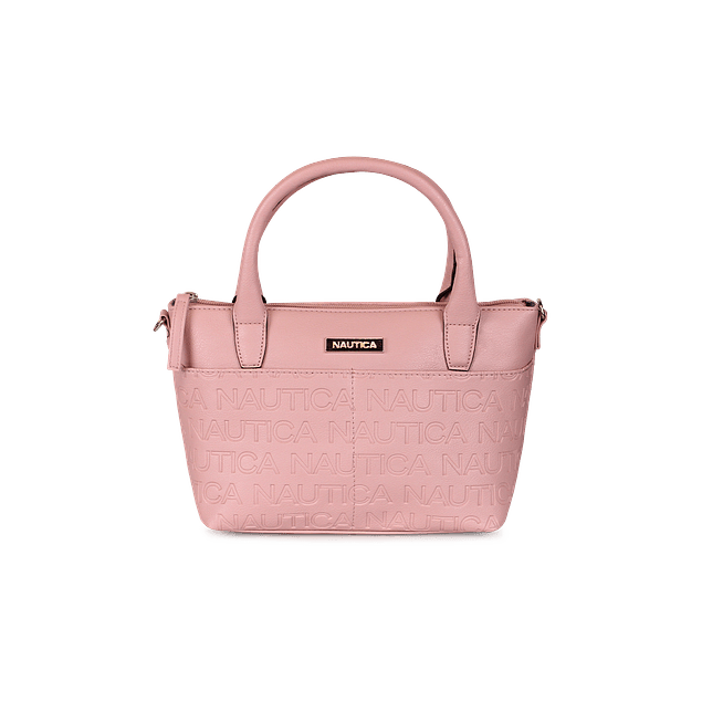 Pack de 4 Nautica Mochila + bandolera + Cartera + Bolso tipo cartera rosado