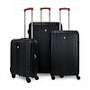 Set de 3 maletas S+M+L Olympia negro-roja