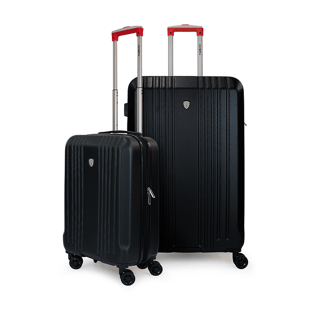 Pack 2 maletas S+L Olympia 10y23kg negra-roja