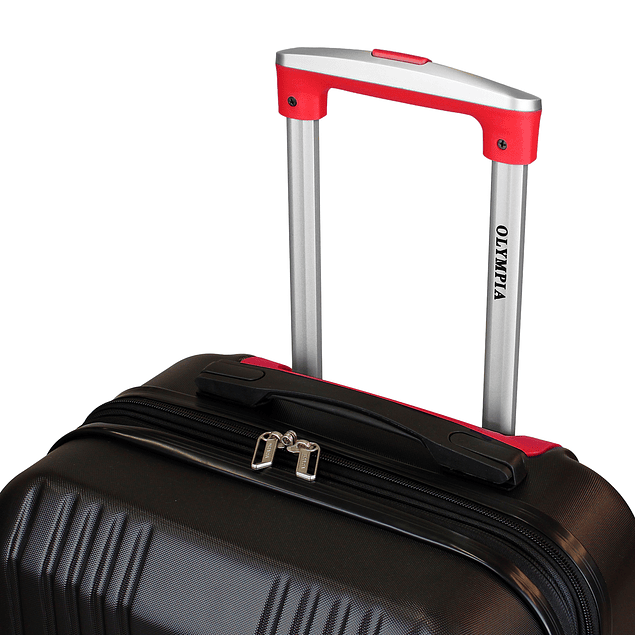 Maleta mediana Olympia 20kg negra-roja