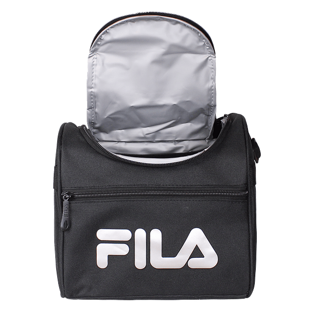 Set FILA Mochila 10lts Urbanix + Lonchera térmica + Estuche Spark negro-silver