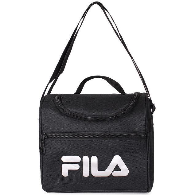 Set FILA Mochila 16lts Urbanix + Lonchera térmica + Estuche Spark negro-silver