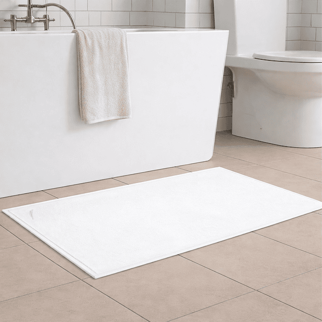 Toalla de piso Nautica Home 100% algodón logo blanco 46x76cm